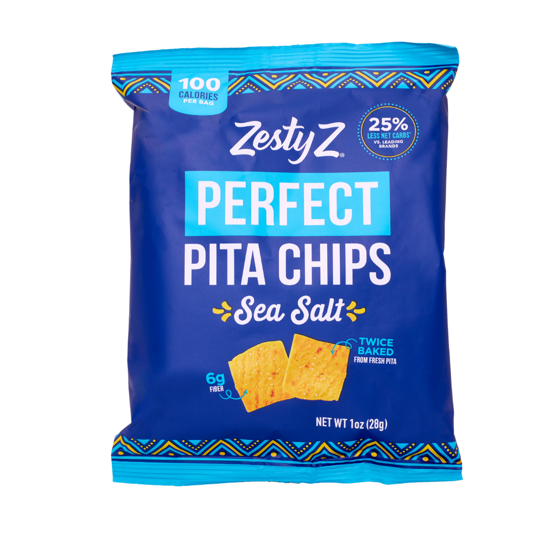 Sea Salt Pita Chips (1oz) – High Fiber, Lower Carb