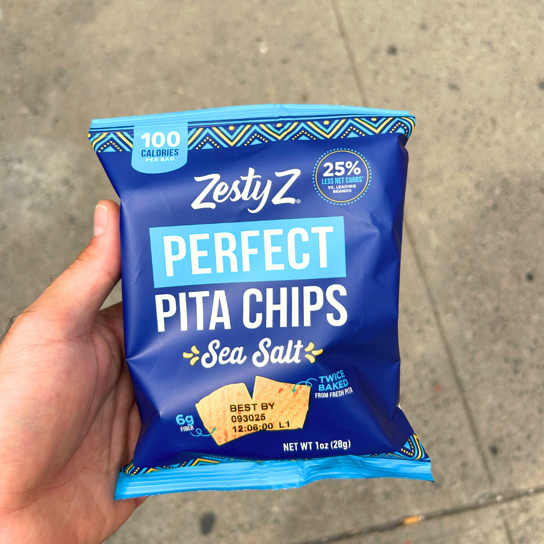 Sea Salt Pita Chips (1oz) – High Fiber, Lower Carb