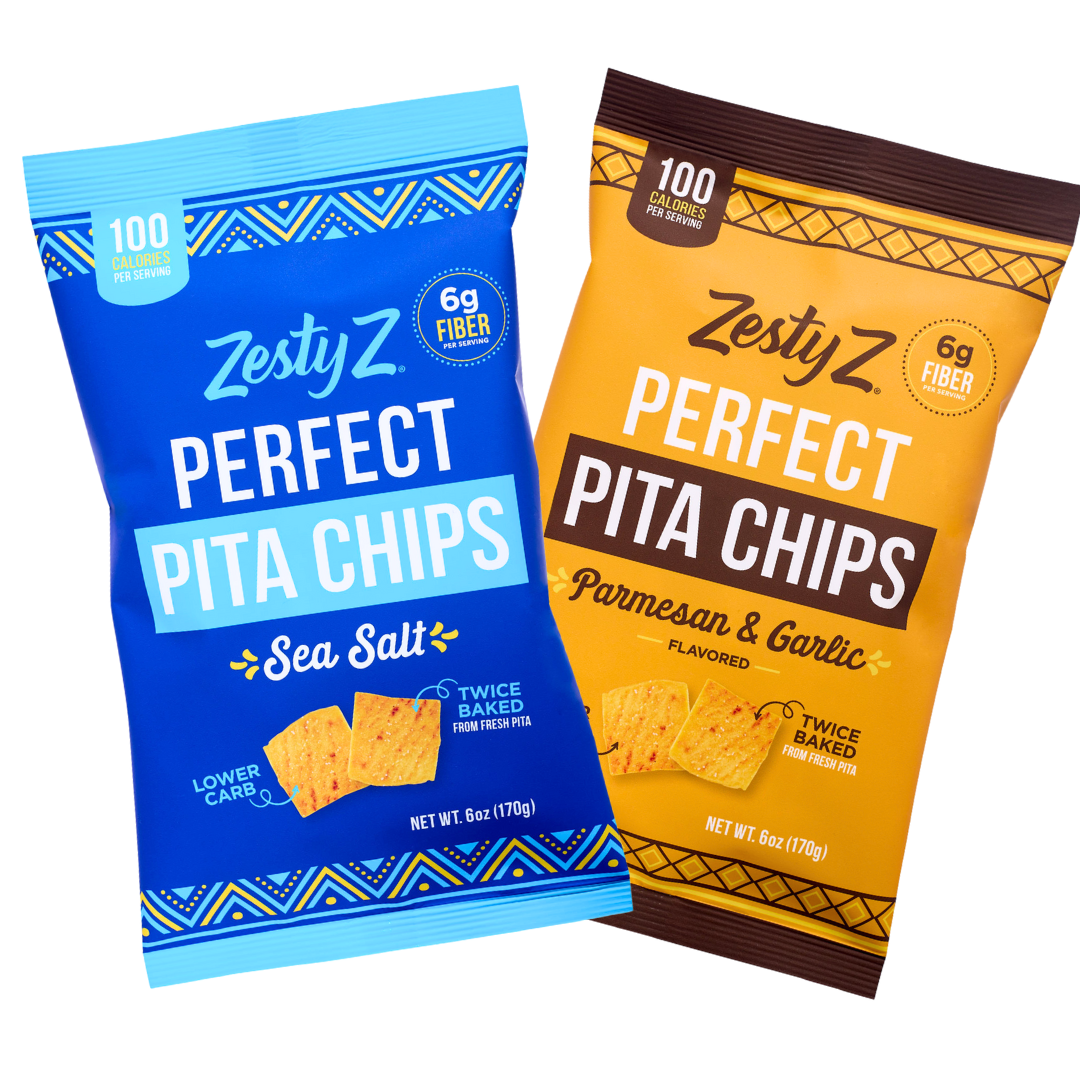 Variety Pack – Fiber Pita Chips (6oz) – Zesty Z
