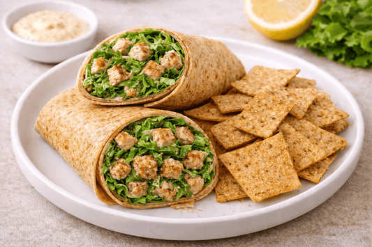 High-Protein Chicken Caesar Wrap with Fiber Chips