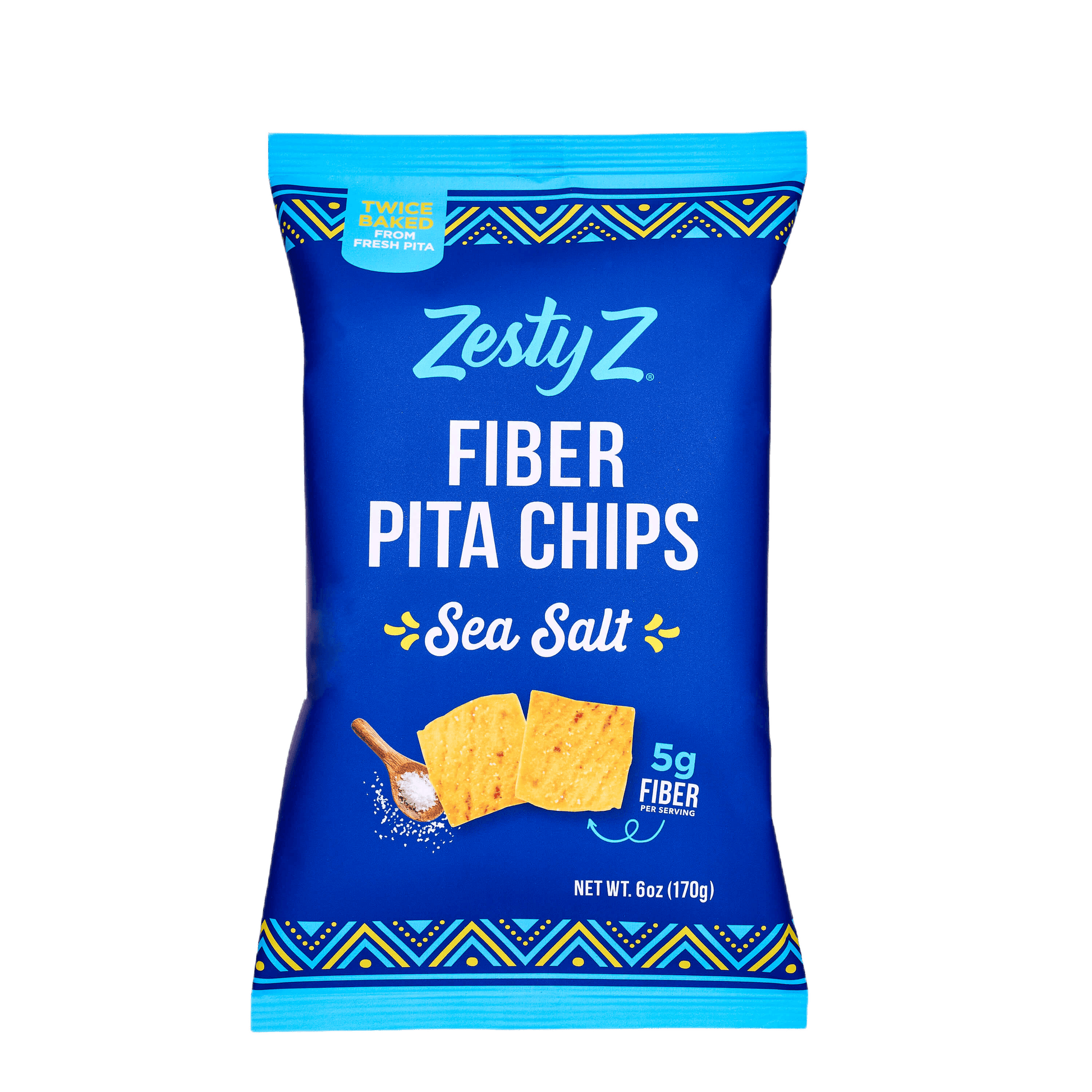High Fiber Pita Chips - Sea Salt (6oz) – Zesty Z